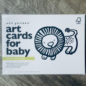 New Wee Gallery Black & White Art Cards For Baby Jungle Collection High Contrast